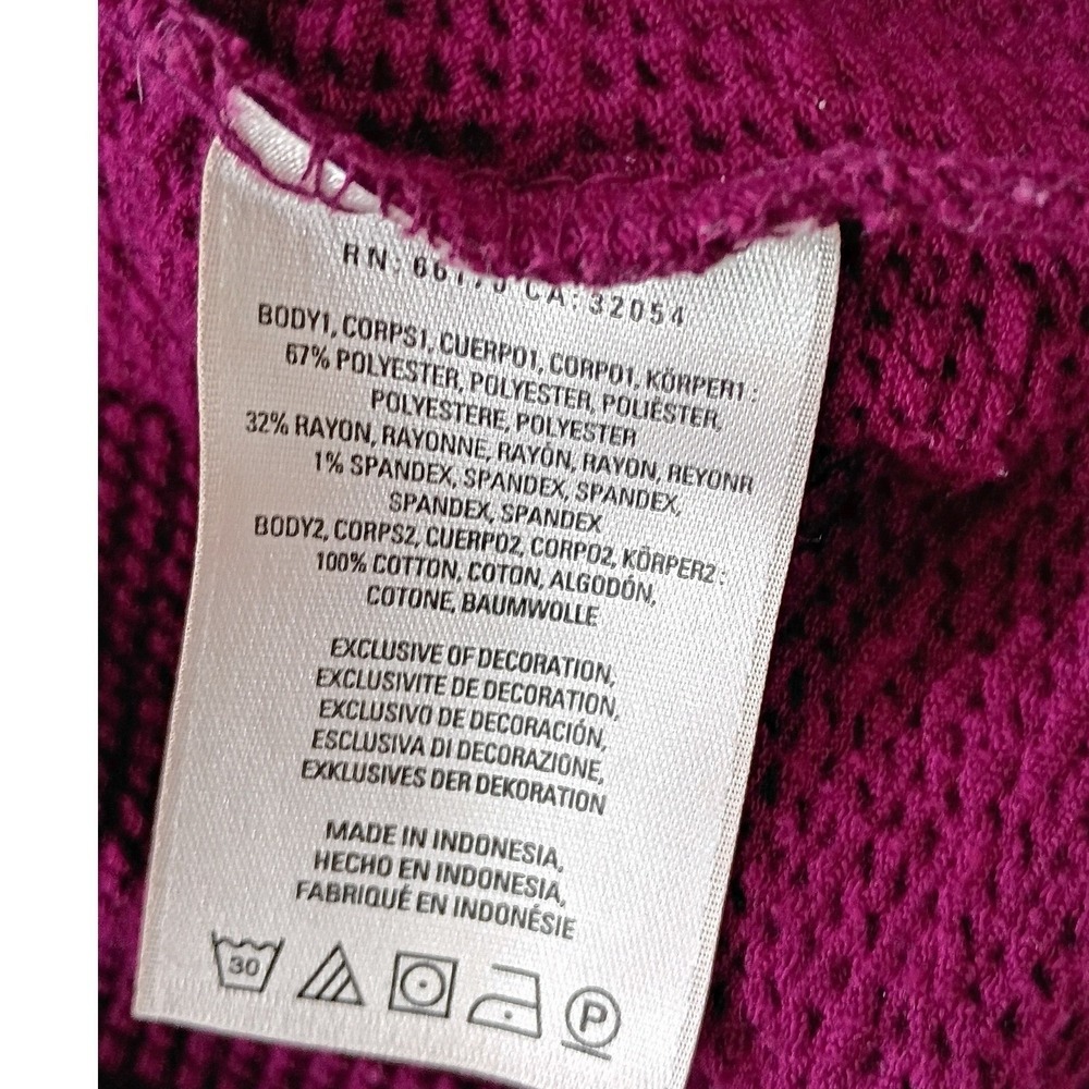Anthropologie Saturday Sunday Magenta 100% Cotton Crochet Tassel Boho Blouse S - Picture 8 of 11